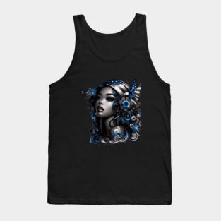 American Beauty, Blue Gray | Catsie Cat Tank Top